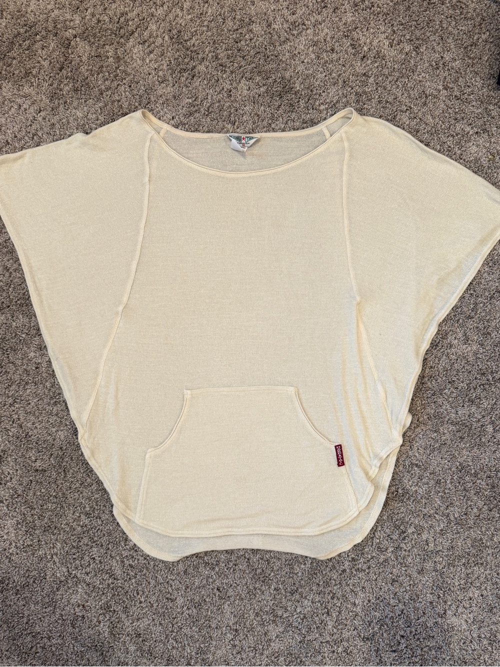 Hard Tail Cream Knit Pocket Pullover